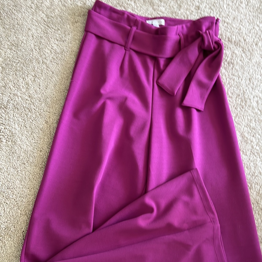Cropped Wide Leg Dress Pant